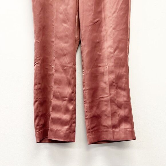 Tahari Arthur S. Levine Satin Straight-Leg Pants, Size 14P Beyond Rose NWOT - Picture 5 of 13